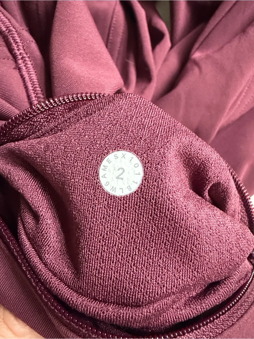 lululemon athletica Girls' Maroon Capri Leggings with Side Ruching